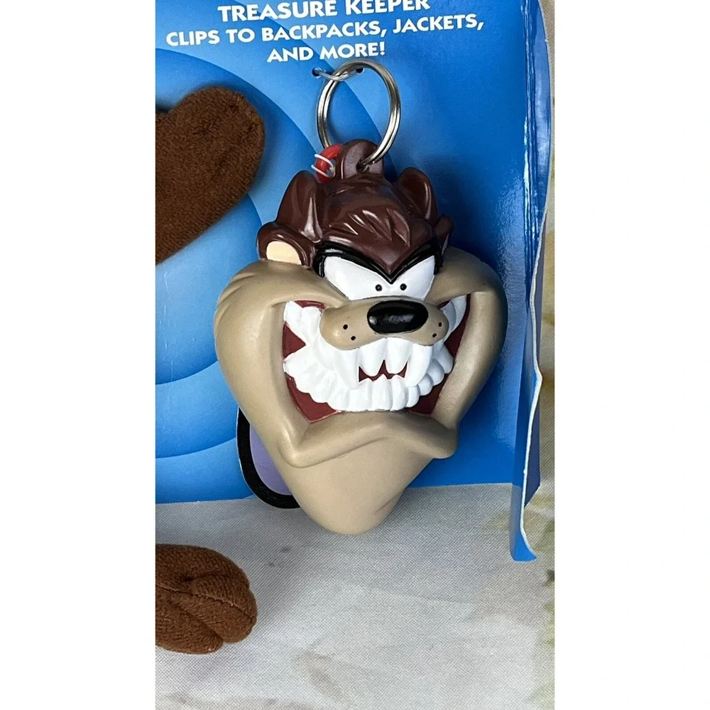 TAZ Plush and Keychain Change Purse Clip Looney Toons 1994 Warner Applause NOS